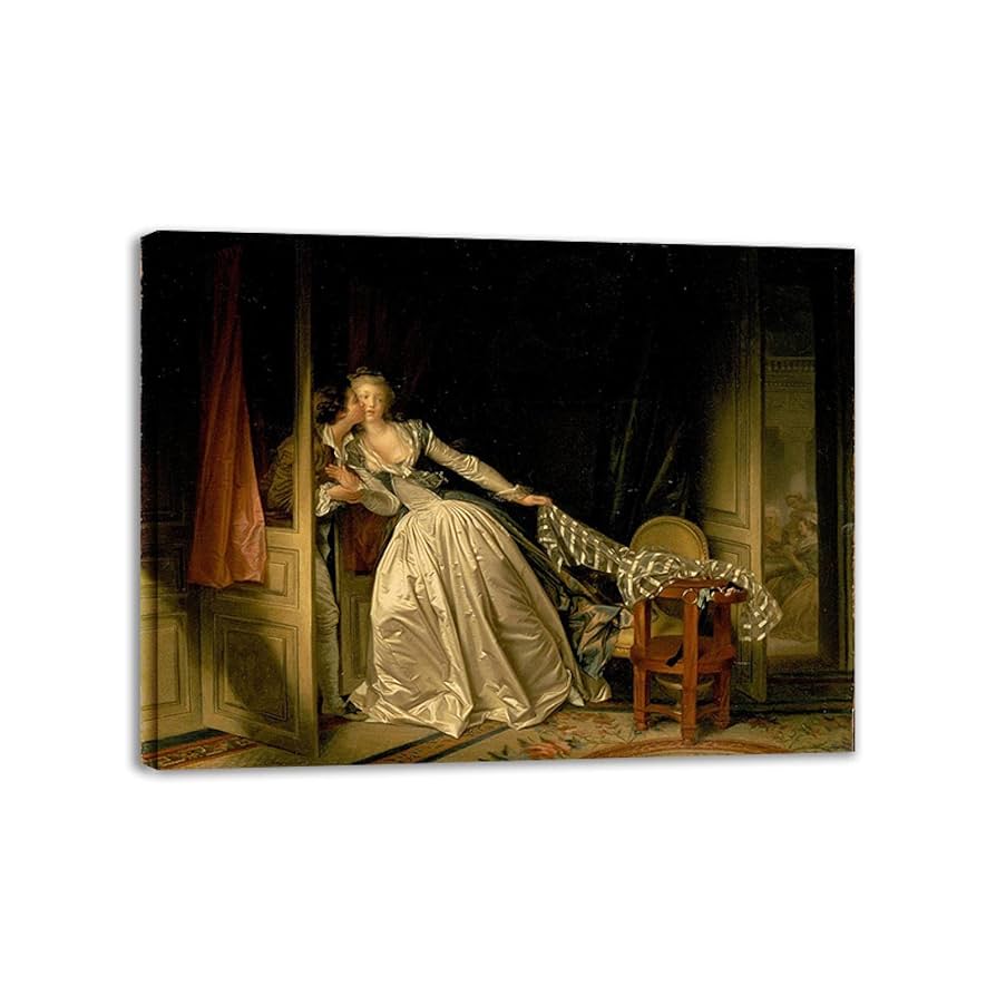 Amazon｜ジャン-H フラゴナール「盗まれたキス」の有名な絵画